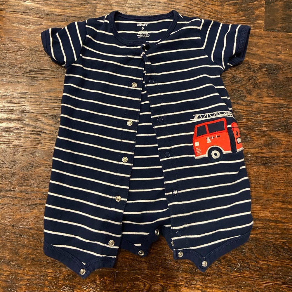 Carters 9 month fire truck One Piece
